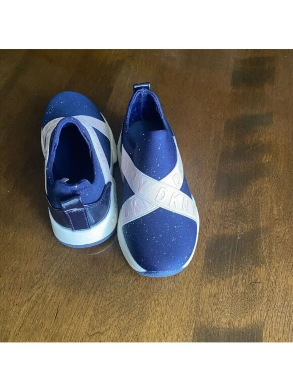 DKNY Baby Girls Casual & Fashion Sneakers Navy blush Shoes Size 6/5  Kids New